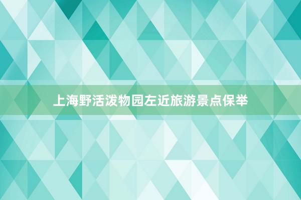 上海野活泼物园左近旅游景点保举